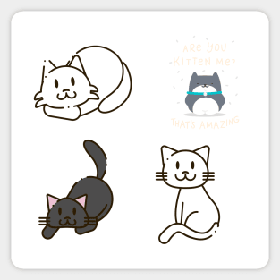 Kitten 4 pk Stickers Collection Sticker